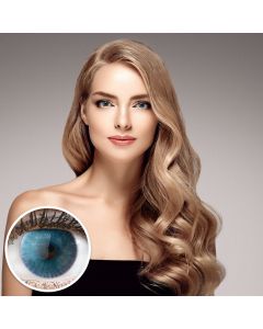 Farbige Blaue Premium Kontaktlinsen Verona Blue von GLAMLENS