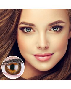 Braune Kontaktlinsen - Mila Brown | Premium Comfort | Stark deckend | DIA 14.30 - ohne Stärke | 1 Paar (2 Stück) von GLAMLENS