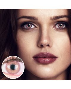 Pinke Kontaktlinsen - Jasmine Pink | Premium Comfort | Stark deckend | DIA 14.00 - ohne Stärke | 1 Paar (2 Stück) von GLAMLENS