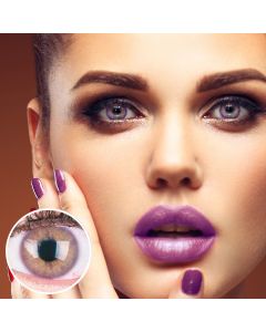 &#128293;Final Sale&#128293; Lila Kontaktlinsen - Jasmine Violet | Premium Comfort | Stark deckend | DIA 14.00 - ohne Stärke | 1 Paar (2 Stück) von GLAMLENS