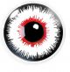 Farbige weiß rote Kontaktlinsen Lunatic Raven Red für Cosplay und Halloween von MeralenS