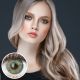 Farbige Blaue Premium Kontaktlinsen Flora Türkis von GLAMLENS