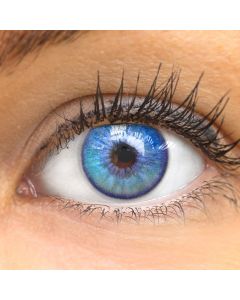 Farbige Palma Blue premium sehr stark deckende Monatslinsen (3 Monate anwendbar) von GLAMLENS